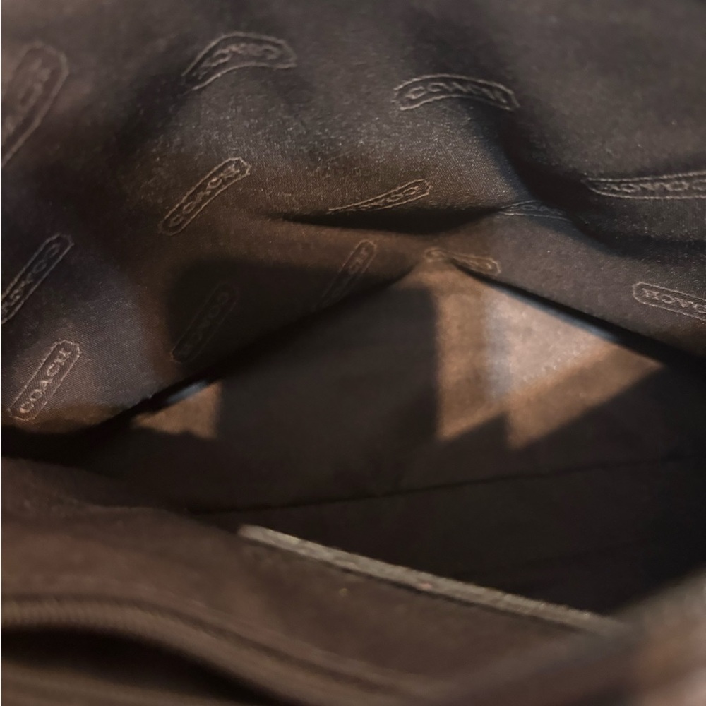 Coach Dark Brown Leather Toiletry Bag - Picture 3 of 3